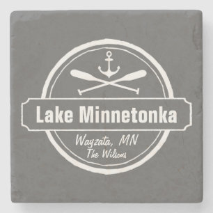 Sjö Minnetonka Minnesota ankarstad och namn Underlägg Sten