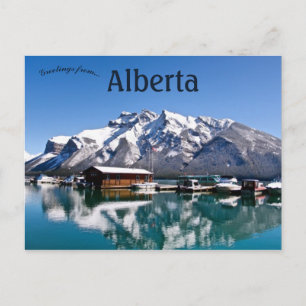 Sjö Minnewanka Alberta Kanada Vykort