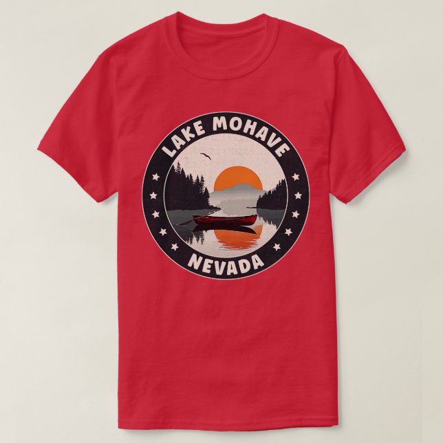 Sjö Mohave Nevada Sunset T Shirt (Design framsida)