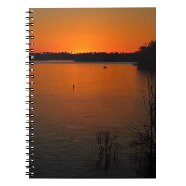 Sjö monduran sunset notebook anteckningsbok (Framsidan)