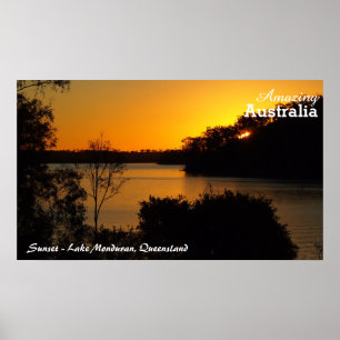 Sjö Monduran sunset poster