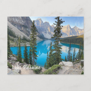Sjö Moraine i Banff Canada Helg Vykort