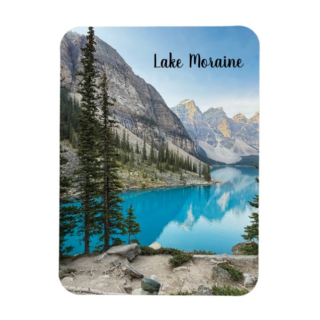 Sjö Moraine i Banff Canada Magnet (Vertikal)