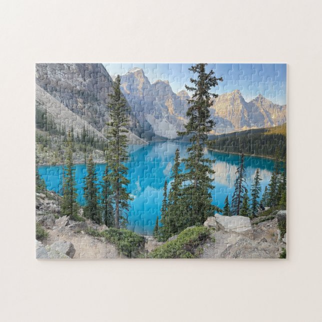 Sjö Moraine i Banff Canada Pussel (Horisontell)