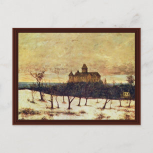 Sjö Neuchâtel av Courbet Gustave Vykort