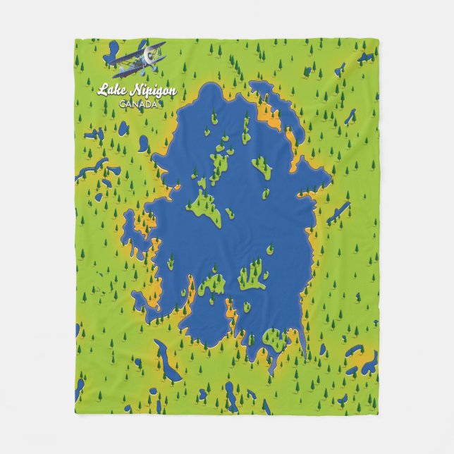 Sjö Nipigon Fleecefilt (Framsidan)