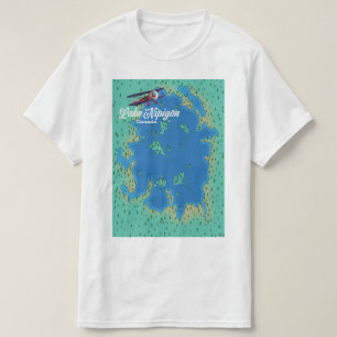 Sjö Nipigon Kanada karta T Shirt