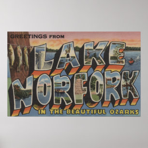 Sjö Norfork, Arkansas - Stora Brev-scenen Poster