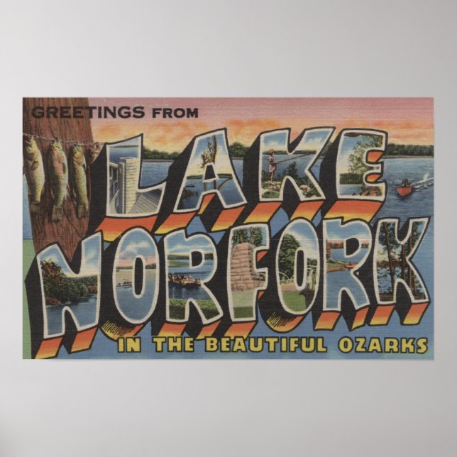 Sjö Norfork, Arkansas - Stora Brev-scenen Poster (Framsidan)