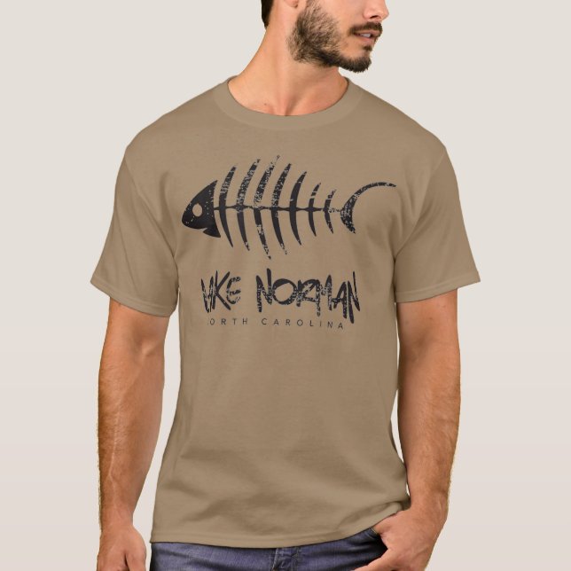 Sjö Norman LKN North Carolina Fishbone Gift T Shirt (Framsida)
