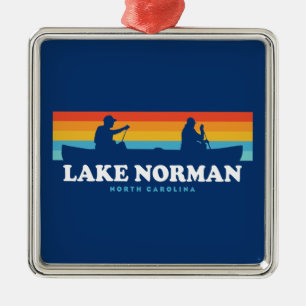 Sjö Norman North Carolina Canoe Julgransprydnad Metall