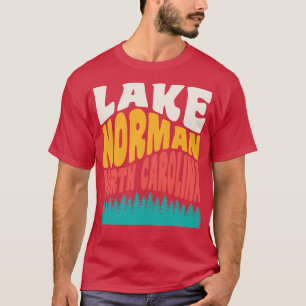 Sjö Norman North olina Retro Sunset State Park T Shirt