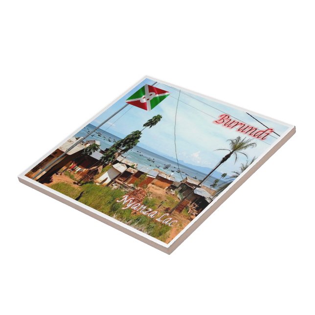 sjö NYANZA, Burundi, Afrika Kakelplatta (Sidan)