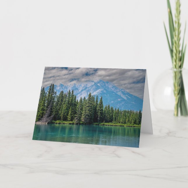 Sjö och berg i Banff, Kanada Kort (Framsida)