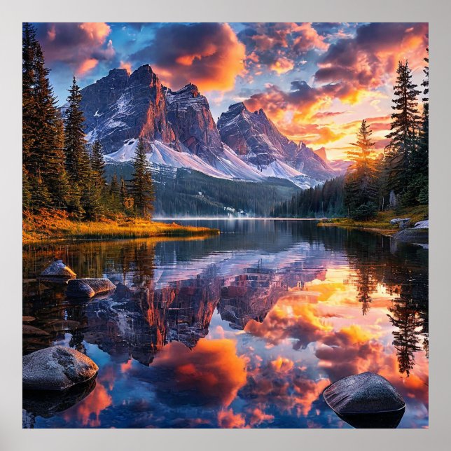 Sjö och berg poster (Framsidan)