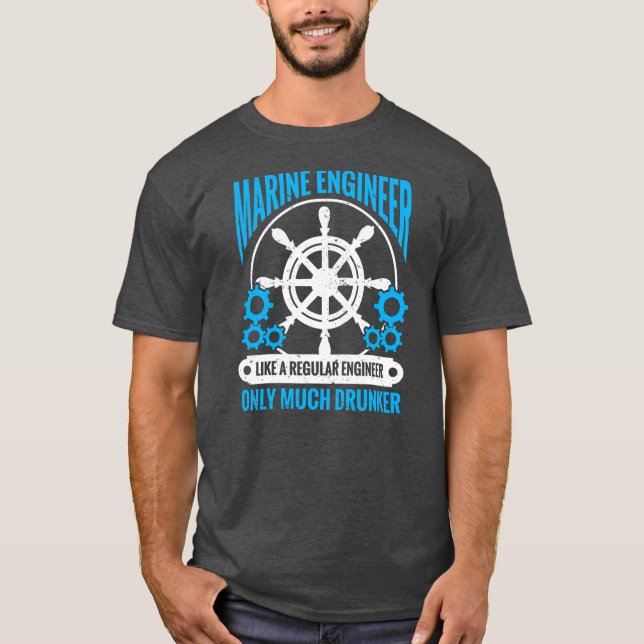 Sjö- och marin ingenjörsvetenskap t shirt (Framsida)