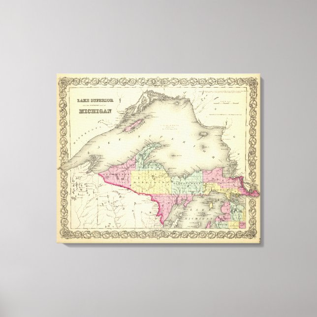 Sjö och norra delen av Michigan Canvastryck (Framsida)