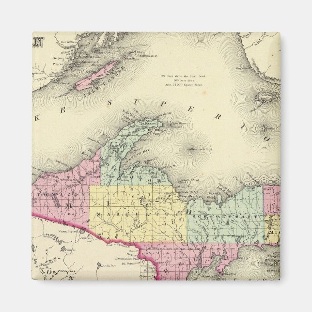 Sjö och norra delen av Michigan Magnet (Framsidan)