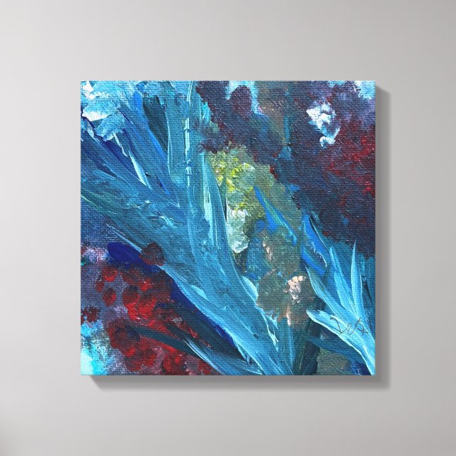 Sjö och Ogräs 14x14 tum Canvastryck (Framsida)