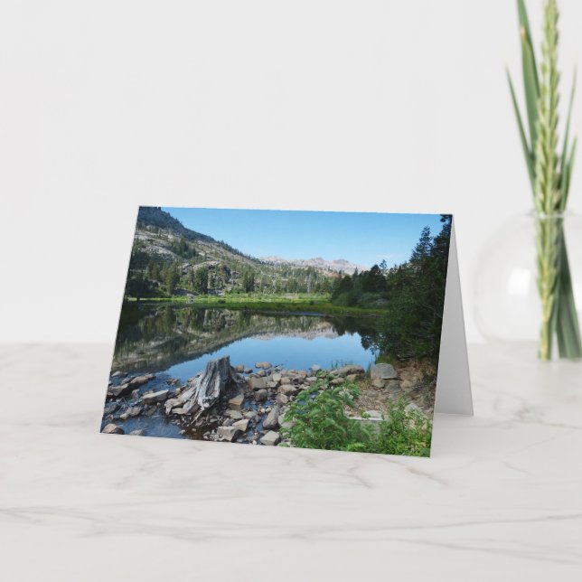 Sjö och reflektion, kort för tom hälsning (Framsida)