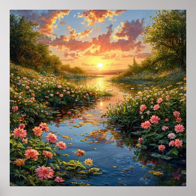 Sjö och skog poster (Framsidan)