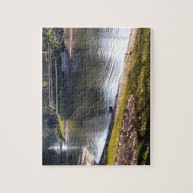 Sjö och Stone Pussel (Vertikal)