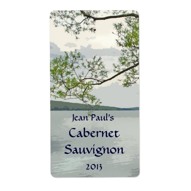 Sjö och Willow Vin-etikett Fraktsedel (Framsidan)