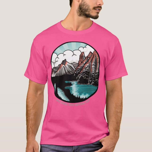Sjö O'Hara Yoho nationalpark British Columbia Ca T Shirt (Framsida)