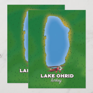 Sjö Ohrid Turkiet karta