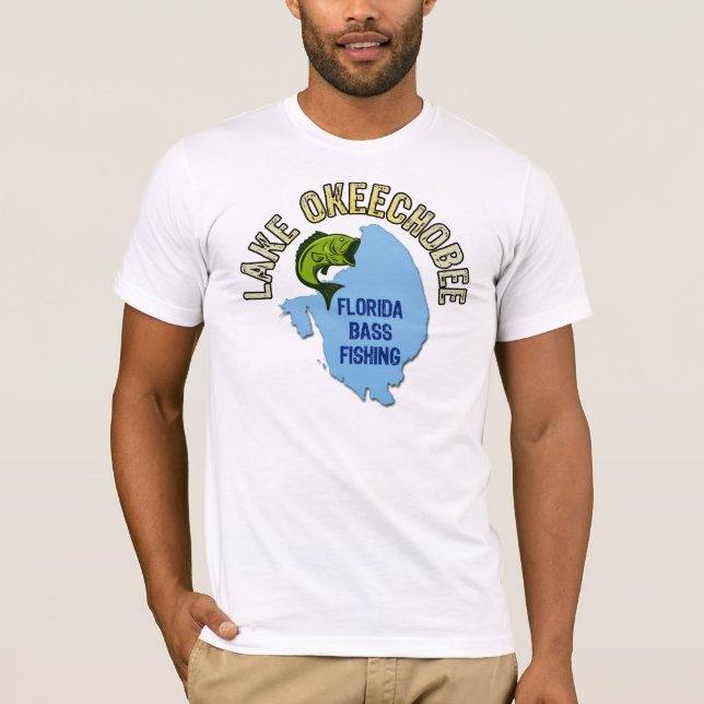 Sjö Okeechobee, Florida bas- fiske Tee (Framsida)