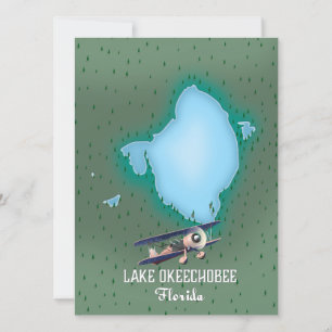 Sjö Okeechobee Florida karta.