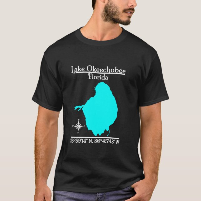 Sjö Okeechobee Florida Långärmad T Shirt (Framsida)