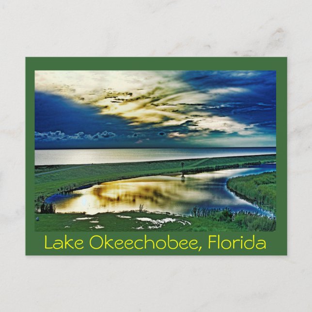 Sjö Okeechobee, Florida, USA Vykort (Framsida)