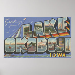 Sjö Okoboji, Iowa - Stora Brev-Scenes Poster
