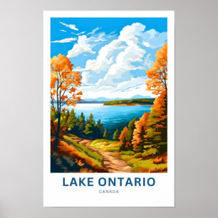 Sjö Ontario Canada Travel Print Poster