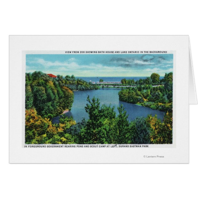 Sjö Ontario & Durand Eastman Park Hälsningskort (Framsidan Horizontal)