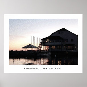 Sjö Ontario, Kingston. Fotografi i landskapet. Poster