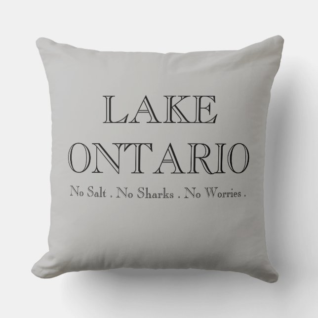SJÖ ONTARIO no salt no shark no work Kudde (Framsida)
