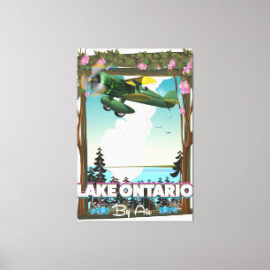 Sjö Ontario North American flight poster Canvastryck