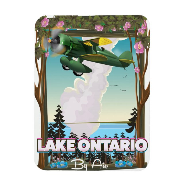 Sjö Ontario North American flight poster Magnet (Vertikal)