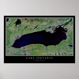 Sjö Ontario Satellite Poster Karta