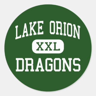 Sjö Orion - Dragons - High - Sjö Orion Michigan Runt Klistermärke