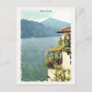Sjö Orta från Orta San Giulio Vykort