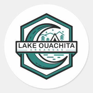 SJÖ OUACHITA arkansas måne hexa Runt Klistermärke