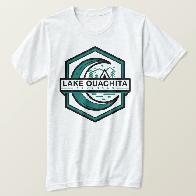 sjö ouachita arkansas måne shine hexa t shirt (Design framsida)