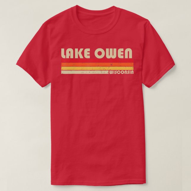 SJÖ OWEN WISCONSIN Funny Fishing Camping Sommar G T Shirt (Design framsida)