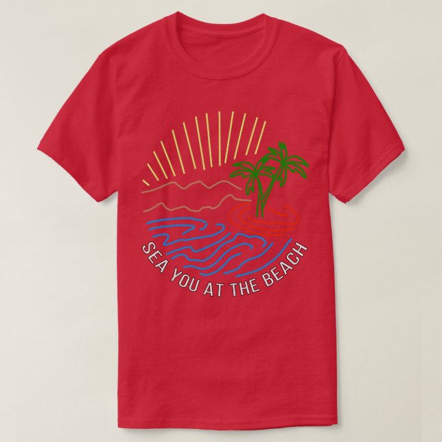 Sjö på stranden t shirt (Design framsida)