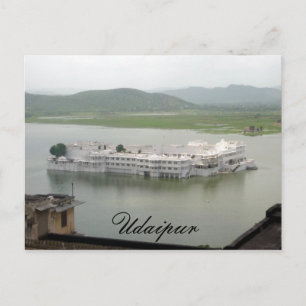 sjö palace udaipur vykort