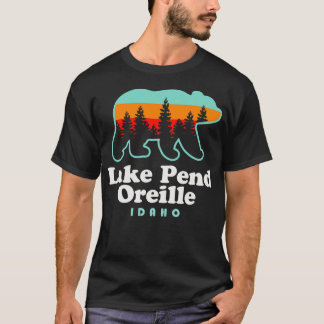Sjö Pend Oreille Idaho Fishing Camping T Shirt
