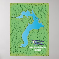 Sjö Pend Oreille Idaho karta